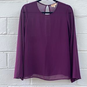 Lost April Lightweight Sheer Purple Top size M